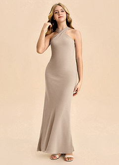 Azazie Doretta Junior Klä av Tubklänning i Chiffong Plisserad image3