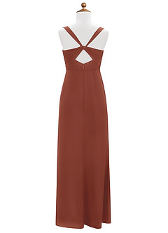 Azazie Mero Junior Auburn Mermaid Pleated Stretch Satin Dress image8