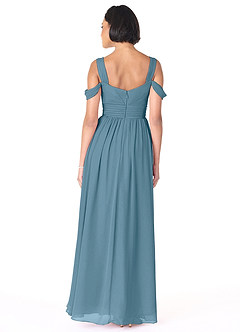 Azazie Lianne Bridesmaid Dresses Bermuda A-Line Off the Shoulder Chiffon Dress image4
