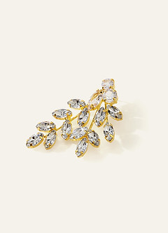 front Crystal Foliage Statement Earrings