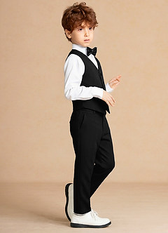 front Finn Black Boy Vest 3-Piece Suit