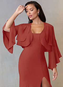 front Azazie Birdy Chiffon Wrap