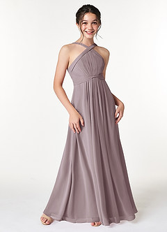 Azazie Anthea Junior Dusk Pleated Chiffon Dress image3