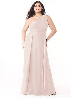 Azazie Dallas Bridesmaid Dresses A-Line One Shoulder Chiffon Floor-Length Dress image6