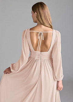 Azazie Norah Robes de demoiselle d'honneur Robe Trapèze en Maille Rose Pâle image2