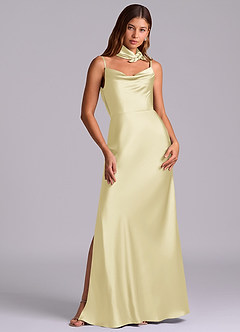 Azazie Yazmine Schlussverkauf Meerjungfrau-Linie Plissee Stretch-Satin Kleid Dusty Sage image4