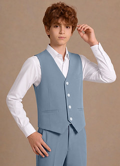 front James Blu Polveroso Gilet Junior