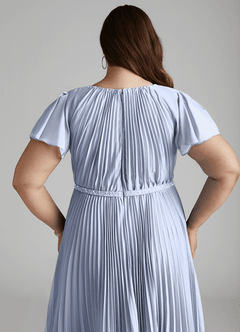 Azazie Kara Modest brudtärna klänningar Klänning A-Line Plisserad Golvlängd Chiffong image14