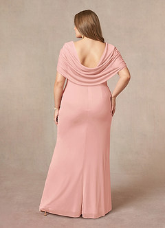 Azazie Luisa vestidos de madre de la novia Vestido de Rosetón de Malla de Sirena con Cuello en V Plisado image8