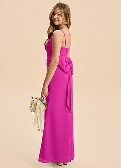 Azazie Amelia Junior Meerjungfrau-Linie Plissee Chiffon Kleid Fuchsia image6