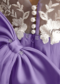 Azazie Mixie Flower Girl Dresses Tahiti Ball-Gown Lace Dress image8