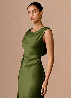 Evarine Olive Midi Dress image5