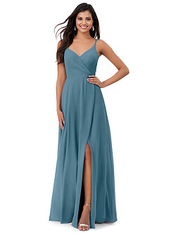 Azazie Lennon Bridesmaid Dresses Bermuda A-Line Lace Chiffon Dress image1