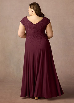 Azazie Rosemarie Kleider für die Brautmutter A-Linie Spitze Kleid Cabernetrot image8
