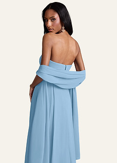 front Azazie Bijpassende Kleur Chiffon Sjaal