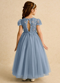 Azazie Puff Sukienki dla dziewczynek sypiących kwiaty Suknia balowa Koronka Tiul Długość kostki Sukienka image1