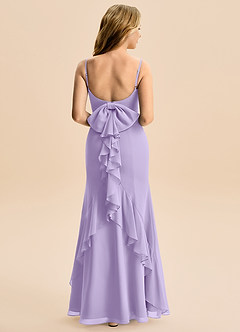 Azazie Lioren Junior Robe Sirène en Mousseline de soie Arc Lilas image3