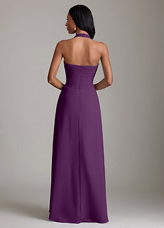 Azazie Clarisa Bridesmaid Dresses Grape A-Line Pleated Chiffon Dress image2