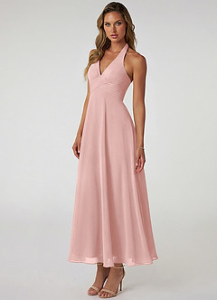 Azazie Tessie Suknie dla druhen Linia A Pofałdowany Szyfon Długość kostki Sukienka image3