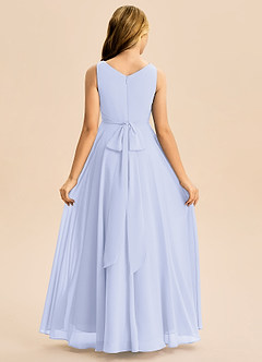 Azazie Mannie Junior Linia A Pofałdowany Szyfon Asymetryczny Młodsza druhna Sukienka image2