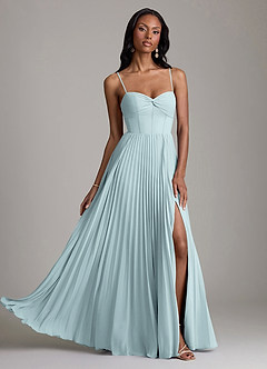 Azazie Akiko Bridesmaid Dresses Mist A-Line Sweetheart Neckline Chiffon Dress image1