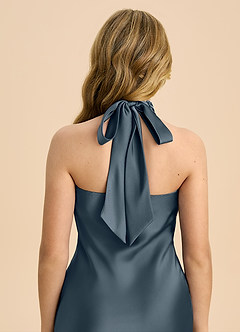 Azazie Chickie Junior Etui Plissee Stretch-Satin Kleid Zwielichtviolett image6