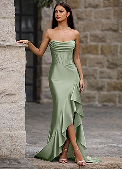 Siren Menthe Verte Robe de bal sirène image7