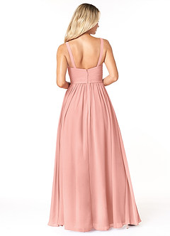 Azazie Chanel Bridesmaid Dresses Rosette A-Line Pleated Chiffon Dress image2