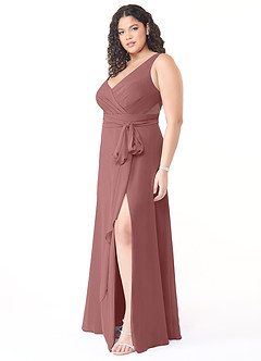 Azazie Alva Final Sale Lilac A-Line Pleated Chiffon Dress image10