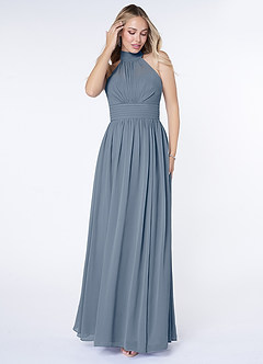 Azazie Iman Bridesmaid Dresses Twilight A-Line A-Line Ruched Chiffon Dress image8