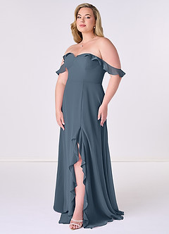 Barbie ♥ Azazie Bridesmaid Dresses Neptune A-Line Off the Shoulder Chiffon Convertible Dress image9