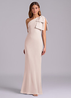 Azazie Yuanna Bridesmaid Dresses Rose Petal Mermaid One Shoulder Chiffon Dress image5