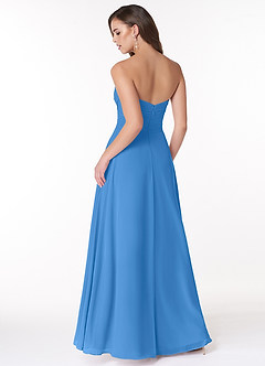 Azazie Arabella Allure Bridesmaid Dresses Blue Jay A-Line Sweetheart Neckline Chiffon Convertible Dress image2