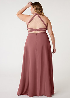 Azazie Clarice Bridesmaid Dresses Amethyst A-Line Halter Chiffon Dress image9