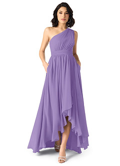 Azazie Mathilda Final Sale Tahiti A-Line One Shoulder Chiffon Dress image1