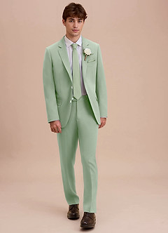 front Ethan Dusty Sage Refined Weave Suit