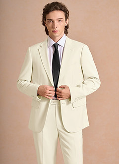 front James Ivory Structured Stretch Suit Jacket