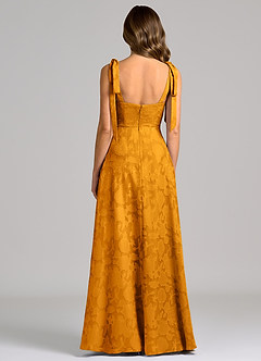 Azazie Debra Suknie dla druhen Linia A z kieszeniami Kwiatowe wypalenie Do ziemi Sukienka image6