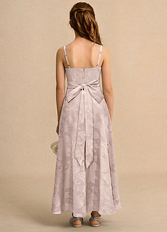 Azazie Pebbles Junior Formal Flower Girl Klänningar Klä A-Line i Blommig Utbrändhet Plisserad image3