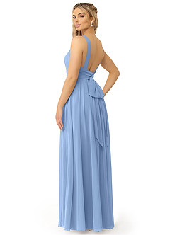Azazie Kora Bridesmaid Dresses A-Line Convertible Chiffon Floor-Length Dress image3