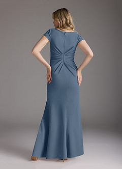 Azazie Tana Mother of the Bride Dresses Twilight Mermaid V-Neck Pleated Stretch Crepe Dress image5