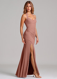 Azazie Emeria Suknie dla druhen Syrena Dekolt w kształcie serca Szyfon Do ziemi Sukienka image5