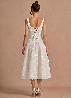 Midi jurk Brynn Wolkenwit image2