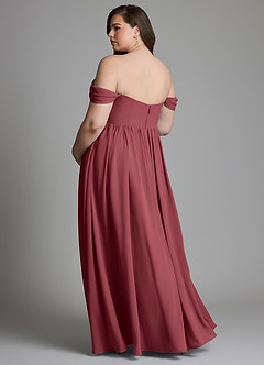 Azazie Saige Brautjungfernkleider für Schwangere A-Linie Plissee Chiffon Bodenlänge Kleid image10