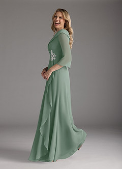 Azazie Jaycee Abiti per la Madre della Sposa Abito A-Line in Chiffon Salvia Argentata image3