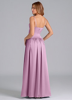 Azazie Kirby Vestidos de damas de honor Vestido de Glicinia de Satén Elástico de Corte en A image5