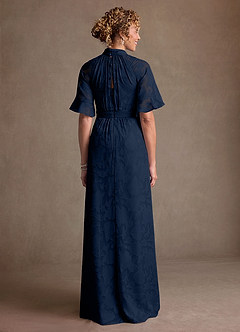 Azazie Hypatia Suknie dla Matki Panny Młodej Osłona Pofałdowany Kwiatowe wypalenie Długość podłogi Sukienka image3