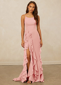 Christian Siriano Bridal for Azazie 1006 Bridesmaid Dresses Rosette Mermaid Ruched Chiffon Dress image3