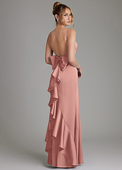 Azazie Zherra Abiti da Damigella Abito Sirena in Raso Elasticizzato Fiocco Rosetta image1