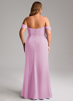 Azazie Saige Bridesmaid Dresses Candy Pink A-Line Off the Shoulder Chiffon Convertible Dress image15
